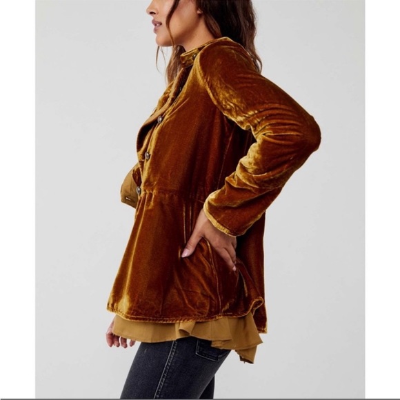 NWT Free People Faye Velvet Jacket - Picture 4 of 11
